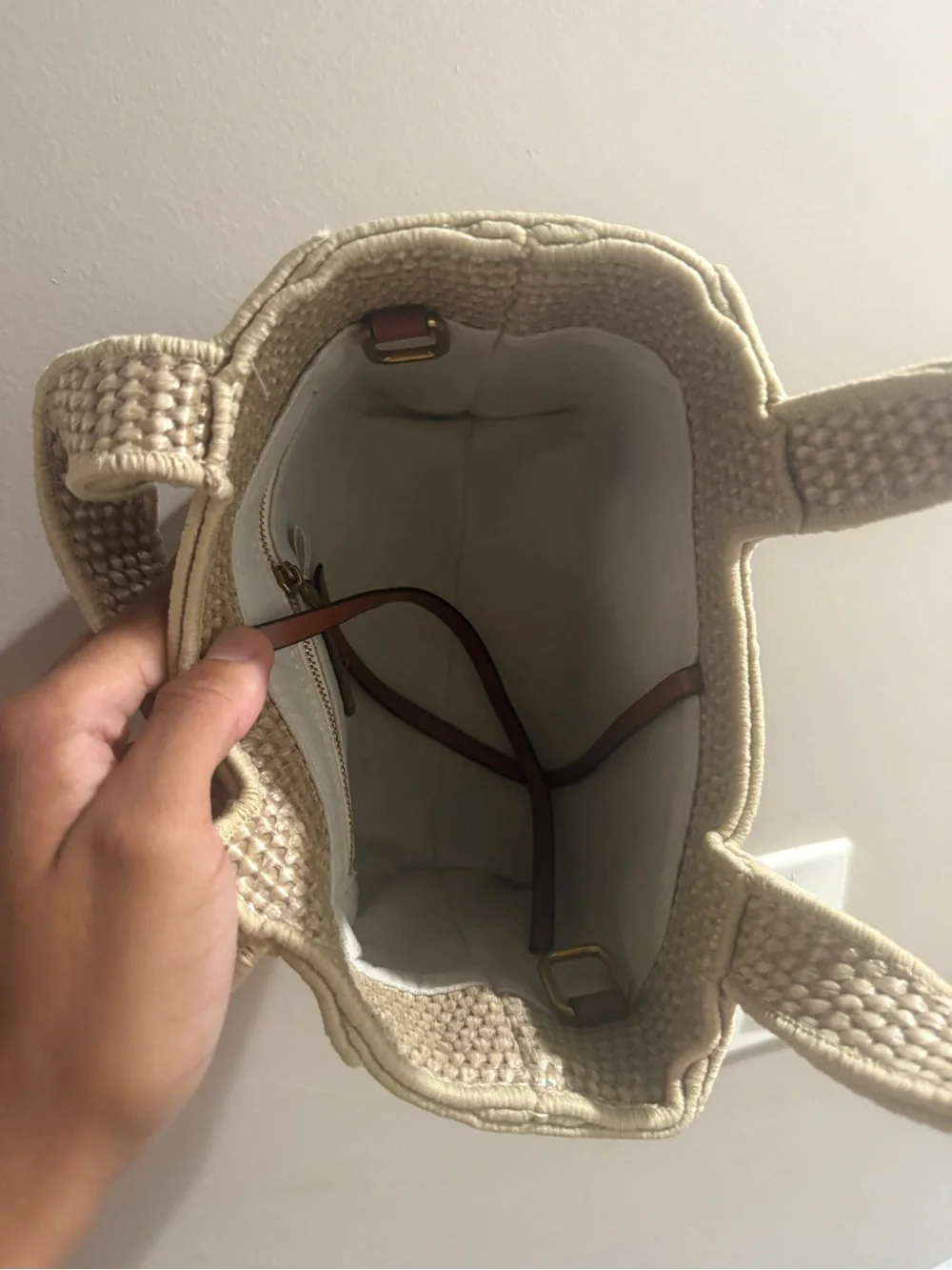 Loewe Natural Woven Logo Mini Tote